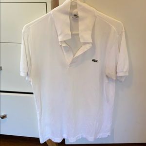 White Lacoste polo